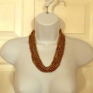 Bronze colored necklace and earrings set
